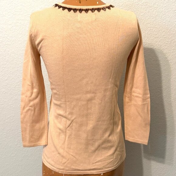 Lot 2 Vintage Y2K Womens Top Sweater XS / Petite Beaded Blouse Fairy Knit - Picture 14 of 16